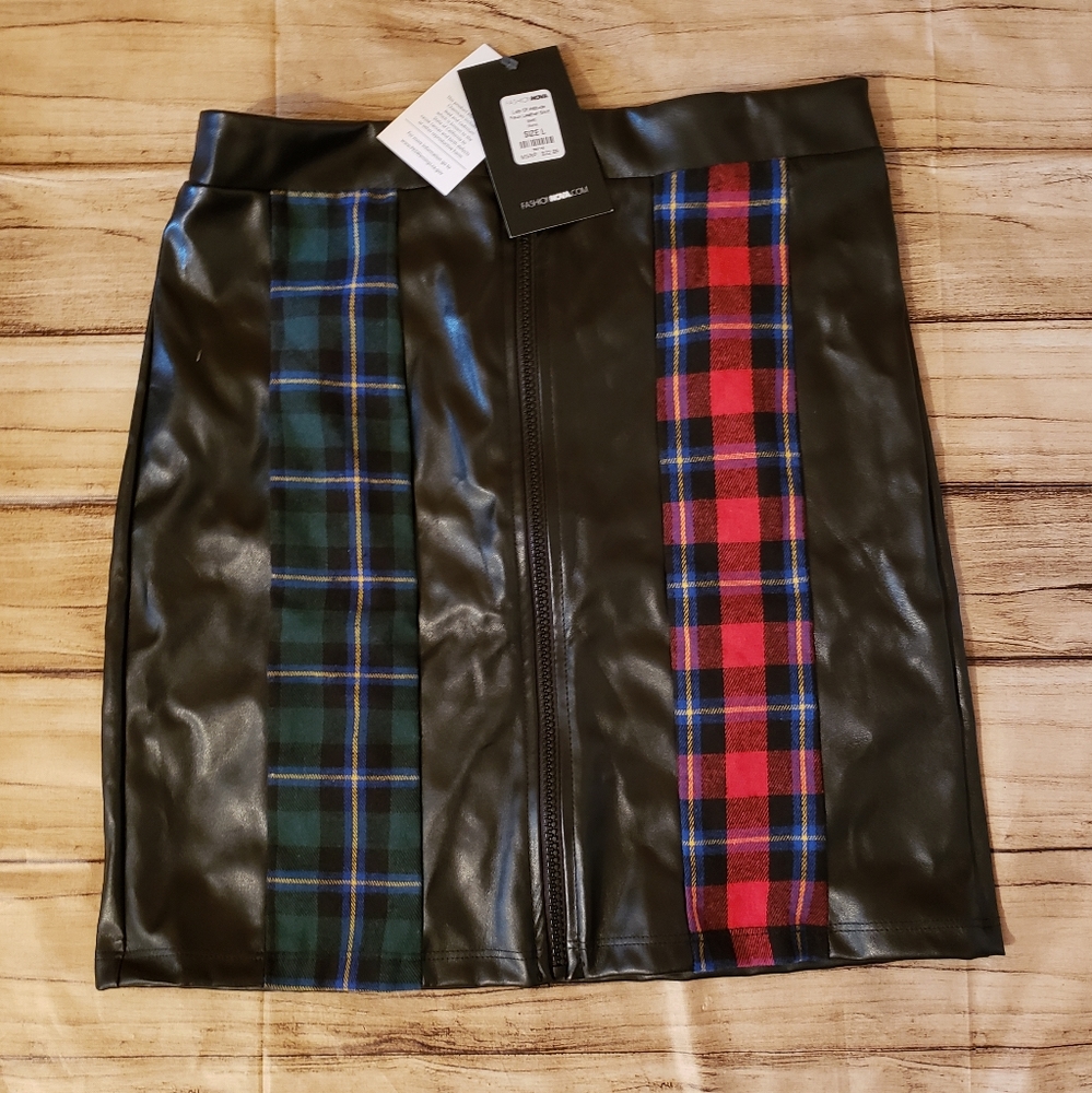 Faux Leather Skirt